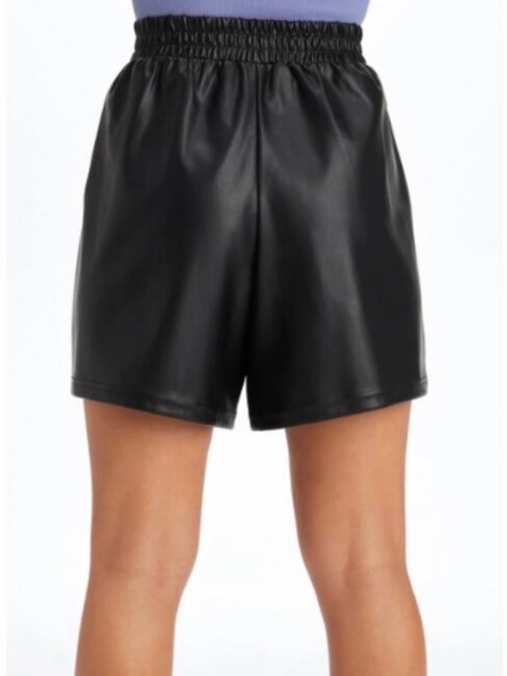 ⭐️Brand Nee⭐️Black Faux Leather High-Waist Women’s Shorts